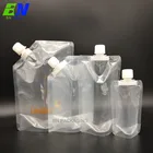 Spout Pouch Liquid Pack Plastic Bag Custom Shape Transparent Spout Pouch Clear Plastic Liquid Drinking Packaging Bag