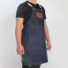 Multi-Use Detachable Tool Apron Heavy Duty Denim Jean Work Apron ,Salon Barber Hairdressers Apron
