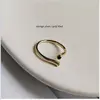 JD Jewelry Custom 2019 new design Ins Black zircon 18k gold plated cool simple wire twist sterling silver ring
