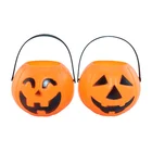Halloween Party Decoration Trick Or Treat Bucket 11cm Plastic Pumpkin Pail