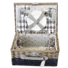 Gift willow basket food wicker picnic basket set wholesale for 2 4 person