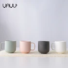 Wholesale drinkware matte multi-colored custom logo 350ml ceramic mugs / coffee mug for gift