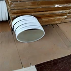 Round aluminum alloy white bathroom mirror