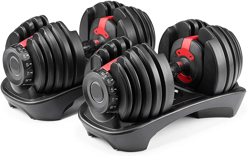 automatic adjustable dumbbell 24kg gym workout dumbbell power