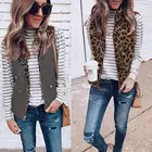 Women Vest K44 Women Sherpa Vest Reversible Vest Ladies Winter Jacket