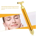 Slimming Face care 24k Gold Facial Wrinkle Lift Bar Vibration Beauty Equipment Facial Roller Massager Vibration Energy Bar