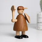 Nordic Style Danmark Wooden Animal Figurines Wood doll Figures Home Decor Ornaments Crafts Boy Toys & Hobbies