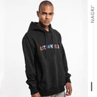 Chinese Manufacturer 100% Cotton French Terry Custom Embroidery Front And Printing Black Hoodie Custom Logo
