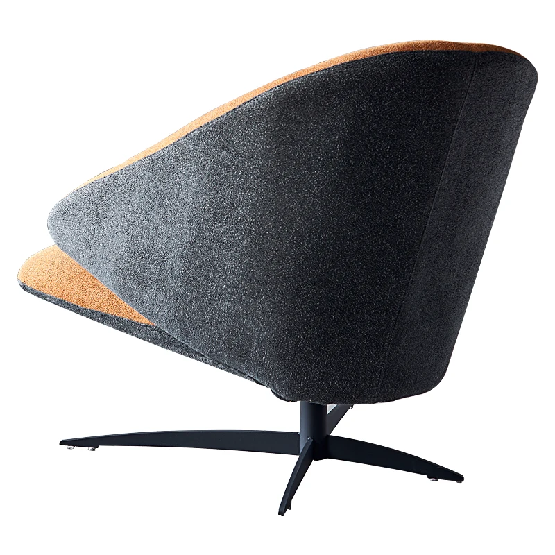 Promotional Custom designer single round fabric chair Iron art New Cute living room chair