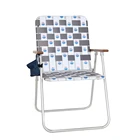 Wuyi Sailing Backpack Wooden Armrest Webbing Lawn Chair Aluminum Folding Beach Chair
