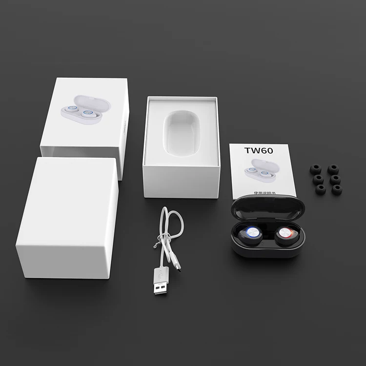 Wireless Earbuds Tw60 Headphone Earphone Wireless Stereo Earphone Wireless Headset BJBJ - ANKUX.COM