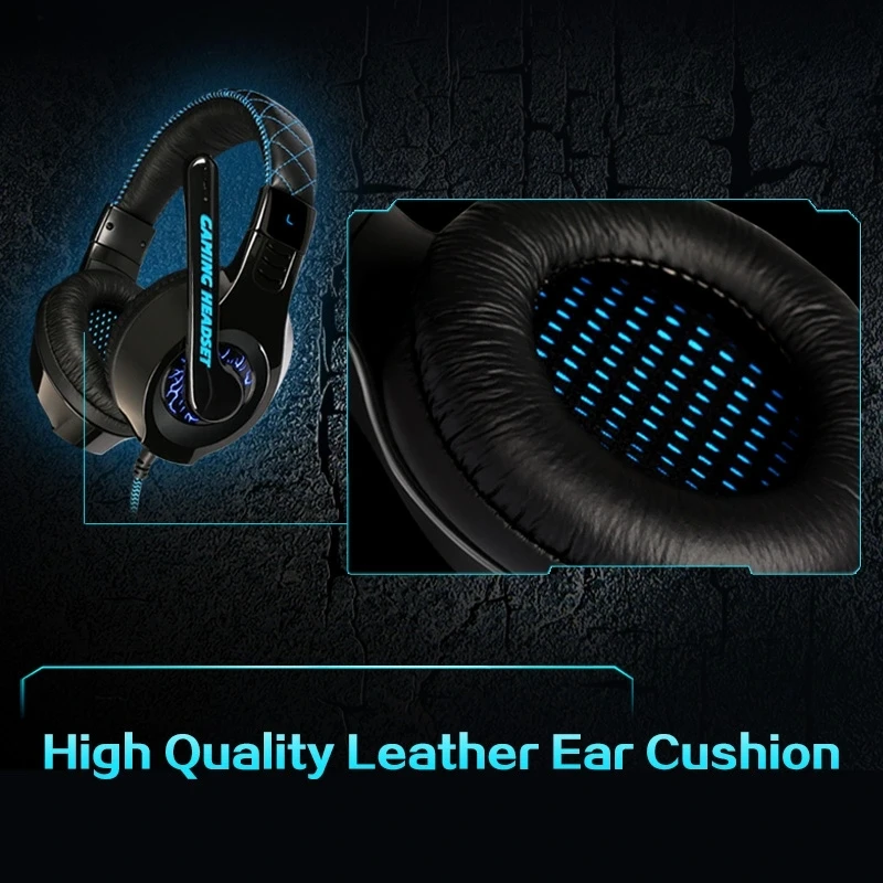 SENICC Stereo PC Headphones G9PRO,with LED light on earcups