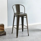 Cheap price hot sale home furniture cheap Vintage Industrial Style iron high bar chair metal bar stool wholesale