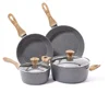 gray forged nonstick aluminium cookware set 6pcs