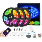 Led 32.8ft 10M DC12V 30LED/M APP WIFI Remote Control Smart RGB 5050 Music Sync LED Strip Light Kit Set