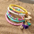 Bracelets Shell Bracelet European And American Colored Clay Bracelets Bohemian Ethnic Shell Tassel Bracelet