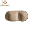 2 Compartment Disposable Paper Food Packaging Lunch Snack Hamburger Box Container Food Box