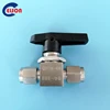 Compression stainless steel ball valve double ferrule ball valve
