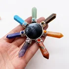 Natural Black Quartz Crystal 7 Chakra Crystal Point pink crystal Pyramid Energy Generator