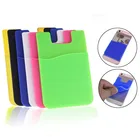 Logo Customization New Card Wallet Holder 2020 New Phone Card Holder Silicone 3M Adhesive Stick-on ID Credit Card Wallet