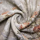 Luxury Jacquard Fabric Floral Window Curtain Fabric Price Per Meter With 100% Polyester