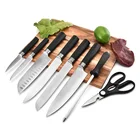 Knives Knife Stainless Steel Nine-piece Knife Knives with Hollow Handle Set Magnetic Holder