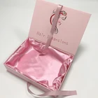 Custom Branded Printing Luxury Cardboard Satins Gift Hair Extension Paper Packaging Boxes For Wig Hair Products
