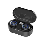 真のステレオヘッドセットスポーツイヤホン TW80 bluetooth のイヤホン-ear ヘッドフォン真のワイヤレスイヤホン LED 電源表示