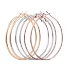 High Quality Gold/ rose Gold /Silver Large/Big Hoop Earrings 6pcs Set