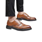 Novel and Original Design 2019 Men's Dress Shoes Leather for Bag Set