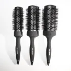 Professional plastic round hair brush private label salon hair brush