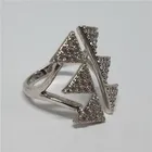 Jewelry Triangle Triangle Trendy Korean Jewelry Claw Setting Triangle Shape Ring Jewelry