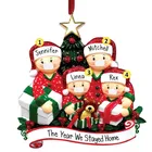 Family Personalised Christmas Crafts Gift Pendant Face Santa Christmas Tree Decoration Family Name