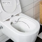 Home Lavatory Bathroom Ceramic Rimless Wall Hung Toilet With Bidet