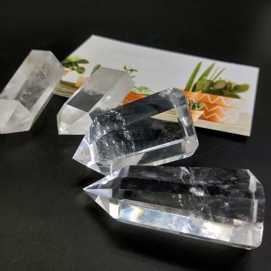 hot sale natural chakra crystal healing clear quartz point wand