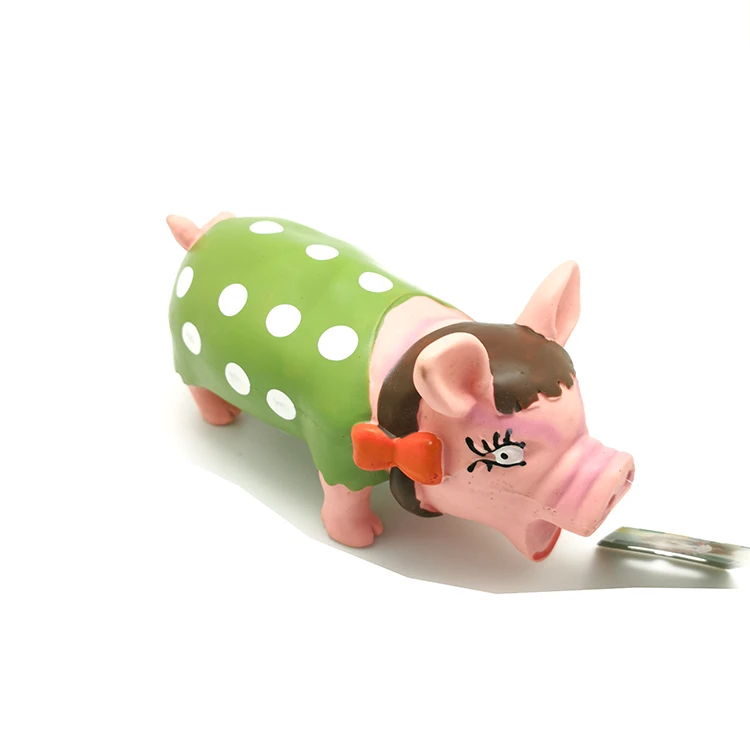 New arrival special design pig shape y manufacturer latex pet toy