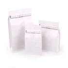China factory block bottom pouch 500g coffee bag white kraft paper Double zipper bag