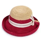 Fashion bucket hat customize women's bucket hats beach raffia elegant straw hat