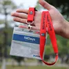 Secure pvc id card holder with key ring plastic