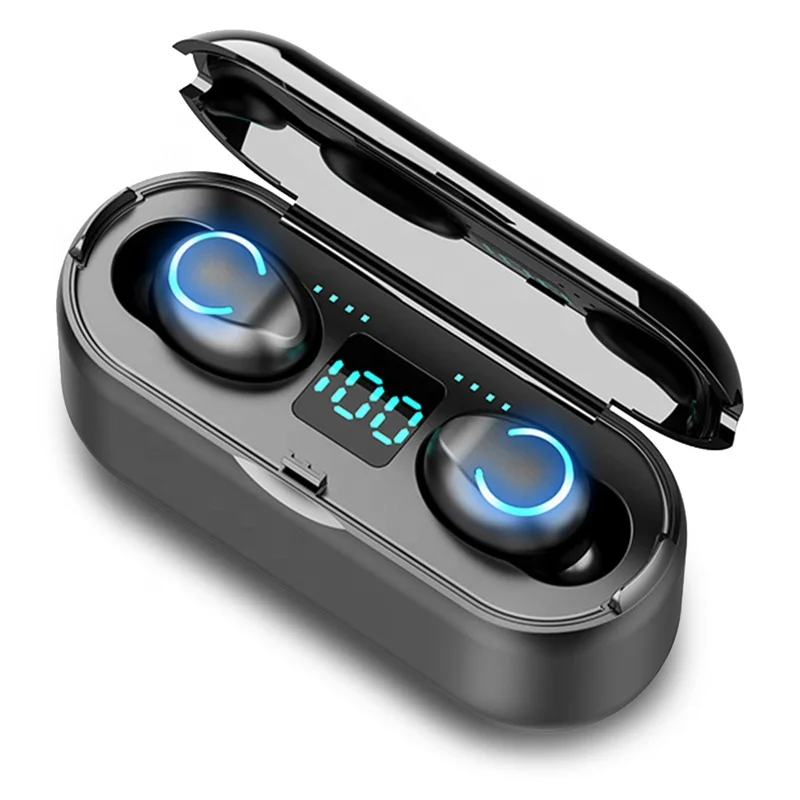 Беспроводные наушники Bluetooth 5,0 СПЦ наушники светодиодный дисплей с 2000 мАч Power Bank гарнитура с микрофоном Bluetooth наушники