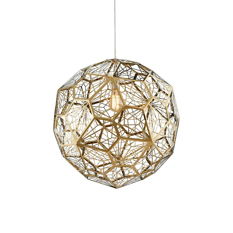 Modern Etch Web Stainless Steel Lampshade pendant light led Kitchen Home Decor Industrial Linghting pendant lamp