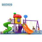 Simple outdoor playground equipment with children slide swing sets toys for kids