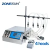 ZONESUN 4 nozzles liquid,perfume,water,juice,essential oil Electric Digital Control Pump Liquid Filling Machine supply