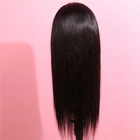 100% Brazilian Human Hair Cuticle Aligned Hair Lace Front Wig 150% Density Black Ombre Red Lace Frontal Wig for Women