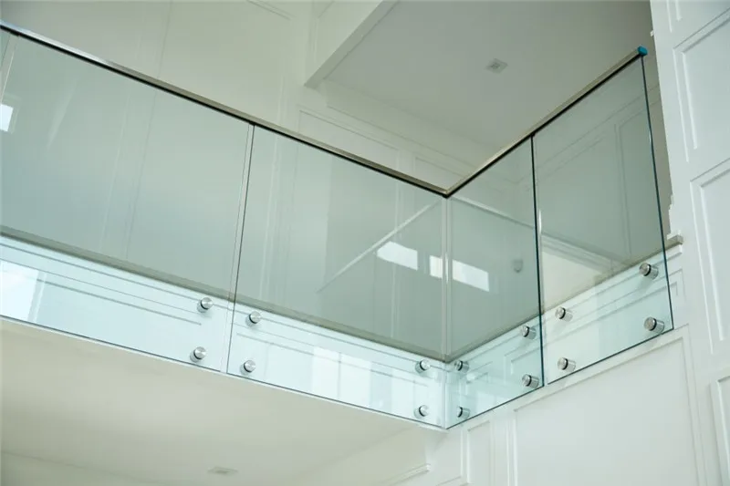 Easy Install Hot Sale Side Mount Glass Railing For Indoor Staircase And Porch