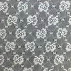 New white flower spandex nylon elastic thin sh mesh soft warp knitted lace fabric for formal dress