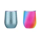 Thermos Wine Cups Stainless Steel Thermal Mugs 12oz Stemless Tumbler Personalized