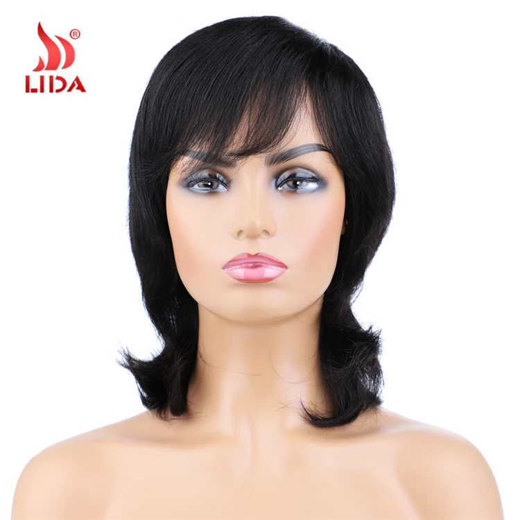 Lida Brazilian 100 Human Hair Half Wigs Natural Long Straight