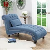 Dingzhi Vintage Outdoor Sofa Chair Wooden Velvet Modern Chaise Lounge Chair