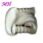 100% Natural Yak Hair for Hair Extensions 70--85cm Length Natural White Color Yak Hair White Wig and Beard
